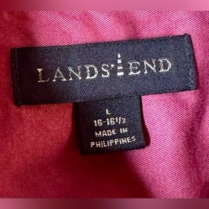 Lands End long sleeve button up dress shirt